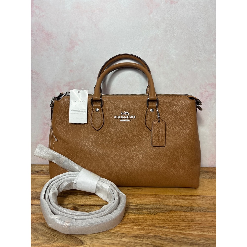 Coach Georgia Satchel CR156 NWT SV/Light Saddle